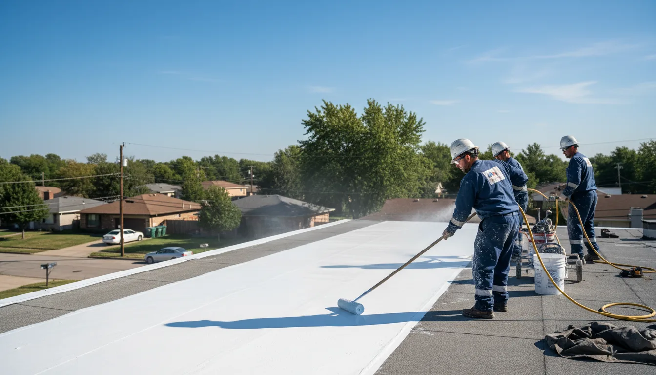 Commercial roof coating in Paris, IL near me